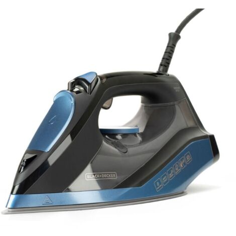 Black e Decker BXIR2801E Ferro da stiro a secco e a vapore Piastra in Ceramica 2800 W Nero Blu (1/4)