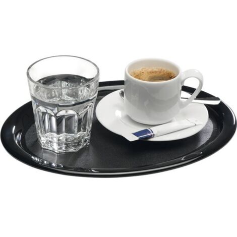 Vassoio di servizio APS per caffetteria, nero, altezza 15 mm, lunghezza 285 mm (1/2)