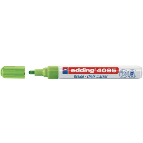 Pennarello a gesso 4095 linea verde chiaro punta tonda 2-3mm EDDING (Per 10)