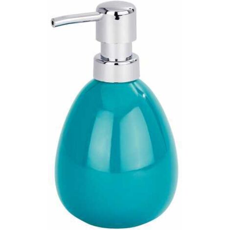 Wenko 22000100 Polaris - Dispenser di sapone in ceramica, 9,5 x 8,5 x 16,6 cm, colore: Petrolio