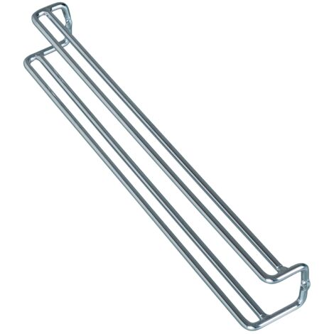 Wenko 5970100 Porta cravatte e cinghia - dentro l'armadio per vestiti, Metallo Cromo, 36 x 4.5 x 5 cm, Argento lucido (1/7)