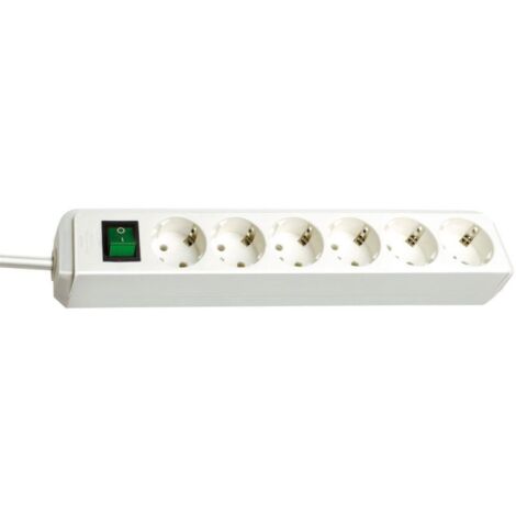 Brennenstuhl 1159520400 Multipresa con interruttore 6 scomparti Bianco Schuko 1 pz.