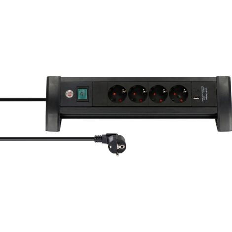 BLOCCHETTO MULTIPRISE PREMIUM OFFICE-LINE Brennenstuhl con 4 prese, USB-C PD 30W e USB-A 18W, Made in Germany, confezione da 1