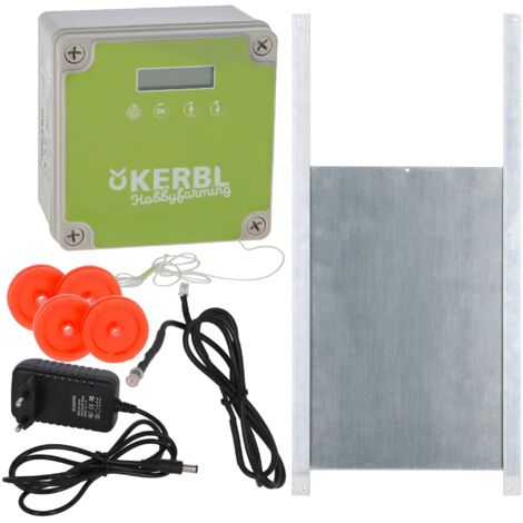 Kit Porta Automatica per Pollai - Porta Scorrevole 220 x 330 mm Taglia S - Kerbl (1/5)