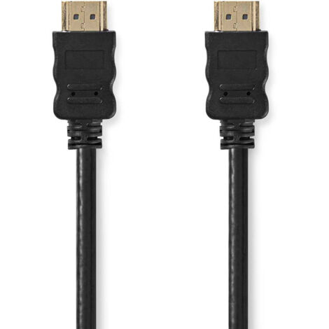 Cavo hdmi ad alta velocita con ethernet connettore hdmi - connettore hdmi - 4k30hz arc 102 gbps 300 m tondo pvc nero label (1/3)
