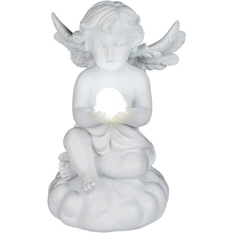 Out of the blue Angelo seduto in poliresina con sfera bianca LED (1/2)