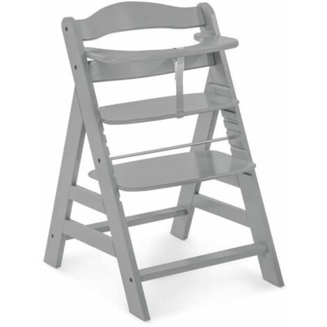 HAUCK Seggiolone in Legno per Bambino Evolutivo Alpha+ / grey