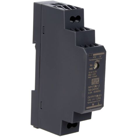 Guide DIN Alimentazione Adattatore 15 W 12 V 1,25 a MeanWell HDR di 15 – 12 DIN Rail Trasformatore