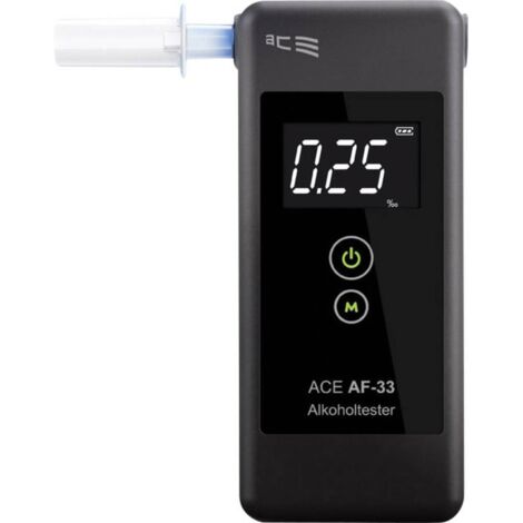 ACE AF-33 Etilometro Grigio scuro 0.00 fino a 5.00 ‰ incl. display