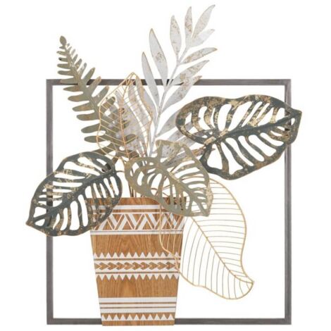 Decorazione Parete Ferro Vaso cm 54X6,4X62,9 - VASO (1/5)