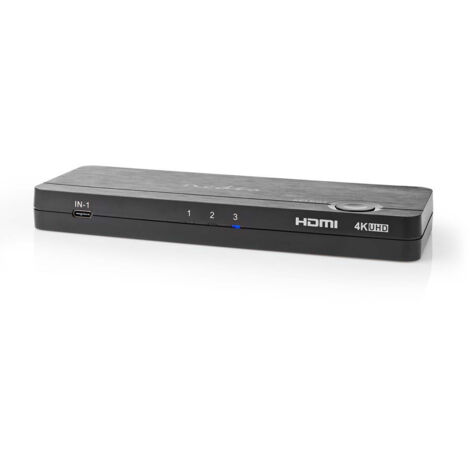 Hdmi converter usb c female 2x hdmi input 4x usb a female 1x hdmi output 1 way 4k60hz 18 gbps abs anthracite (1/5)