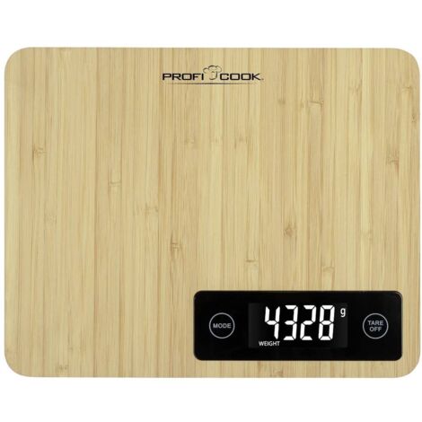 Profi Cook PC-KW 1271 Bambus Bilancia da cucina digitale Portata max.=5 kg Bambù 240 x 190 x 23 (1/5)