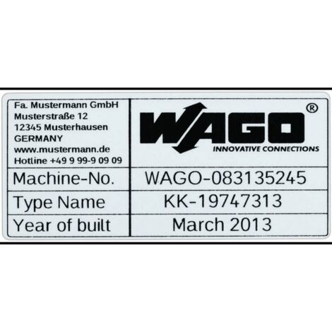 WAGO 210-804 210-804 Etichette per stampante a trasferimento termico Superficie stampabile: 99 x 44 mm Argento Numero d (1/2)