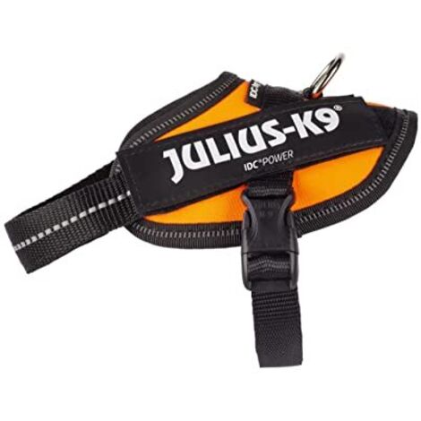 Pettorina IDC Julius K9 Powerharness Con Fantasia (ITA) - Pettorina IDC Julius K9 Powerharness Con Fantasia (ITA) - Arancio Fluo, XXS / Baby 2 (33-45cm)