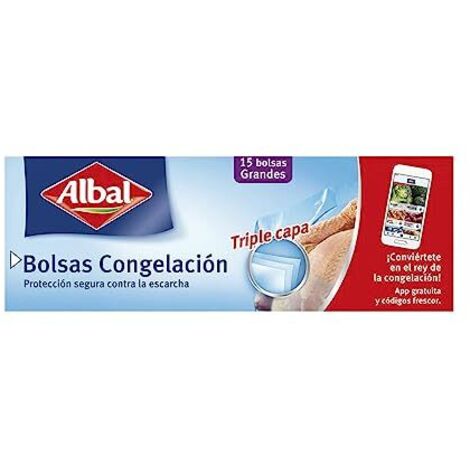 Albal 4008871200235 Sacchetti per congelatori Sacchetti per congelatori per alimenti di grandi dimensioni, cartone
