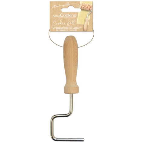 SCRAP COOKING - Manico per mini rotolo di legno - Utensile Stampo Decorazione Biscotti, Sabbiati, Biscotti - 5300