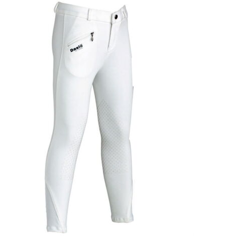 Pantaloni equitazione bambina Daslo 4 stagioni peso 300g con grip ginocchio: 6 anni, Beige 02