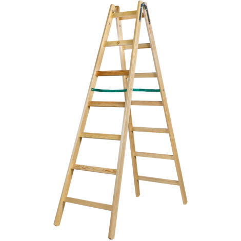 SCALA STANDARD IN LEGNO 2X7 GRADINI 211CM - BR-01-2700