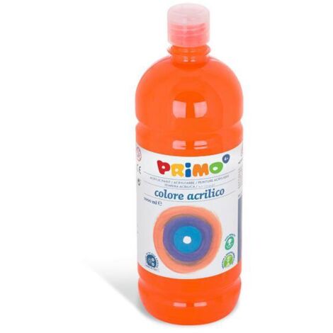 Primo Primo Pittura Acrilica 1000 ml Arancione Alta Copertura Resistente all'Acqua 404TA1000250 (1/2)