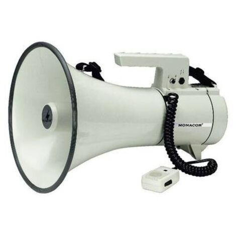 Monacor TM-35 Megafono con microfono a gelato, con cinghia di supporto, suoni integrati