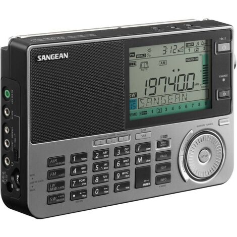 Sangean ATS-909X2 Ricevitore mondiale FM, OL, AM Funzione allarme Nero