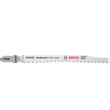 Bosch Accessories 2608900543 LAMA per seghetto alternativo EXPERT ‘Hardwood 2-side clean' T 308 BF, 3 pezzi 3 pz.