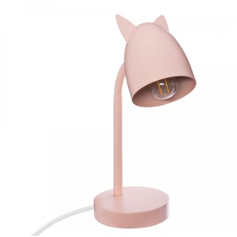 Lampada da tavolo con orecchie h.31cm in metallo rosa - Atmosphera créateur d'intérieur