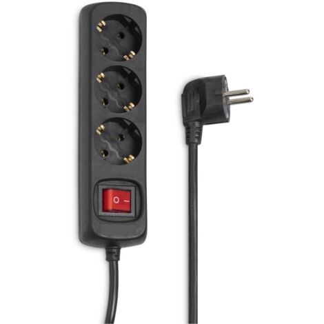 Hama 00030392 3AC outlet(s) 230V 1.4m Black surge protector - Surge Protectors (3 AC outlet(s), 3500 W, 1.4 m, Black) (1/4)