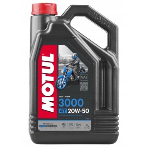 OLIO MOTUL 3000 20W50 MINERALE PER MOTO DI QUALITÀ MOTORE NUOVO ORIGINALE (1/3)