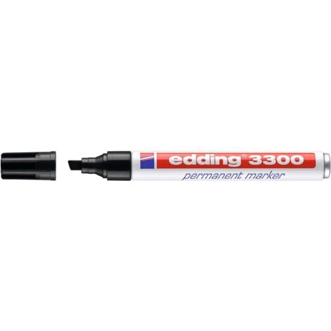 Pennarello indelebile 3300 linea nera 1-5mm punta a scalpello EDDING (Per 10)