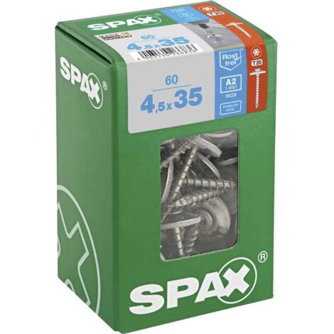 SPAX 4577000450357 Vite spengler 4.5 mm 35 mm T-STAR plus Acciaio inox A2 60 pz. (1/5)