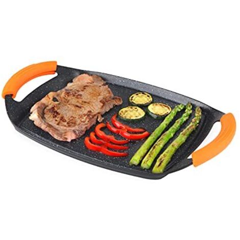 Orbegozo gdb 3600 griglia grill de alluminio fuso - rivestimento de pietra antiaderente - maniglie de gomma rimovibile - lavabile in lavastoviglie - design ergonomico (1/4)