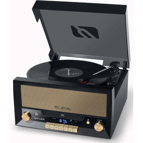 giradischi vinile/cd/usb stereo a 3 velocità 33/45/78 giri/min - mt110b - muse