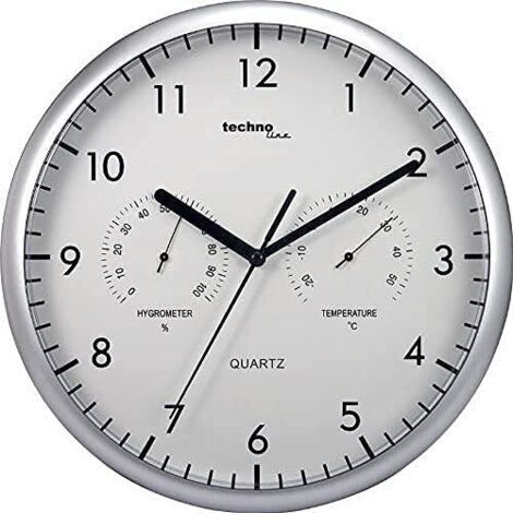 Techno Line WT 650 Quarzo Orologio da parete 26 cm Argento