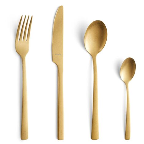Set posate vintage Amefa 16 pezzi oro (1/5)