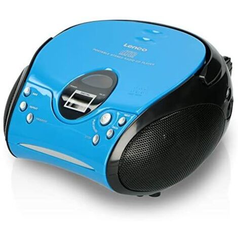 Radio/lettore CD portatile Lenco SCD-24, blu/nero (1/5)