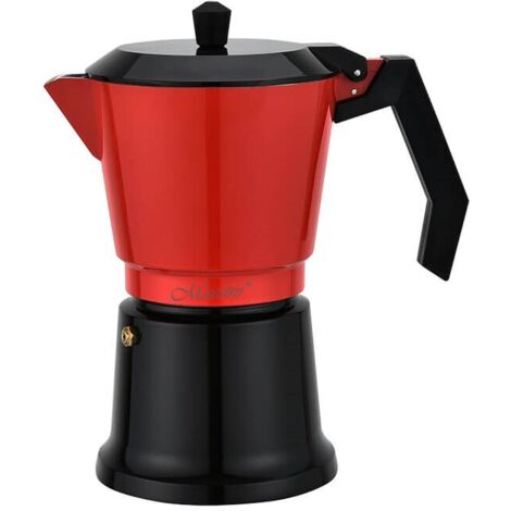 Caffettiera italiana Feel Maestro MR-1657-9 Nero Rosso Alluminio 450 ml 9 Tazze - Marca: Feel Maestro - EAN: 4820268321510 (1/5)