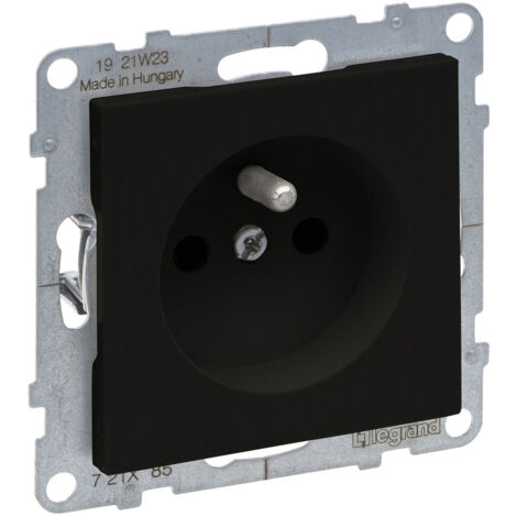 Presa 2P+Z - 16 A - 250 V - morsetti a vite, NERO SUNO (1/4)