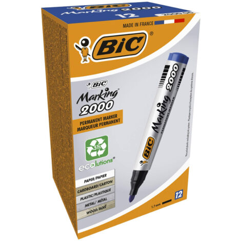 BIC 8209143 marcatore permanente Tipo di punta Blu 12 pz