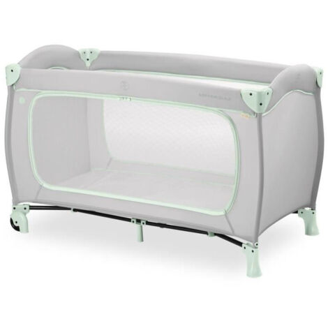 Lettino da viaggio - HAUCK - SLEEP N PLAY GO PLUS - 60 x 120 cm - Dalla nascita - Pieghevole - Ruote - Dusty Mint (1/5)