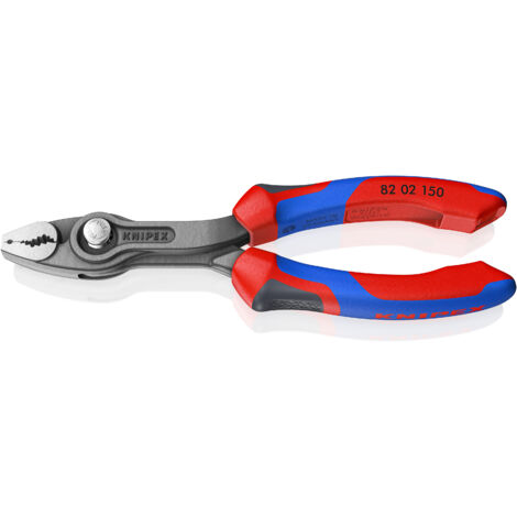 KNIPEX 82 02 150 TwinGrip® Pinza con capacità di presa frontale e laterale con manici comfort bonderizzata grigia 150 mm