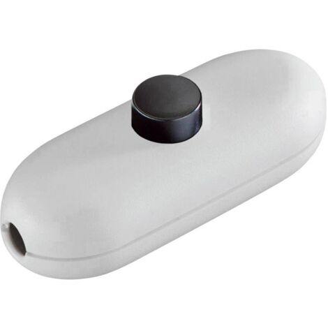 interBär Interruttore a filo passante Bianco, Nero 1 x Off / On 2 A 1 pz.