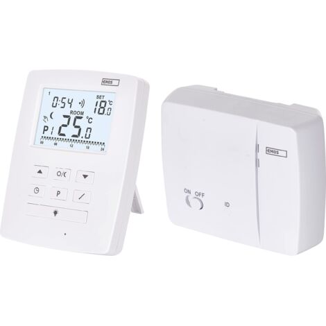 EMOS Termostato wireless OpenTherm, regolatore di temperatura digitale programmabile per riscaldamento o aria condizionata, 9 programmi, antigelo, ON-off, differenziale regolabile, 11,5 x 3,7 x 9,1 (1/5)