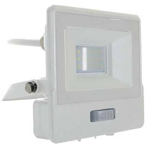 V-TAC Faro LED Chip Samsung 10W con Sensore PIR Cavo 1m Colore Bianco Bianco Freddo IP65