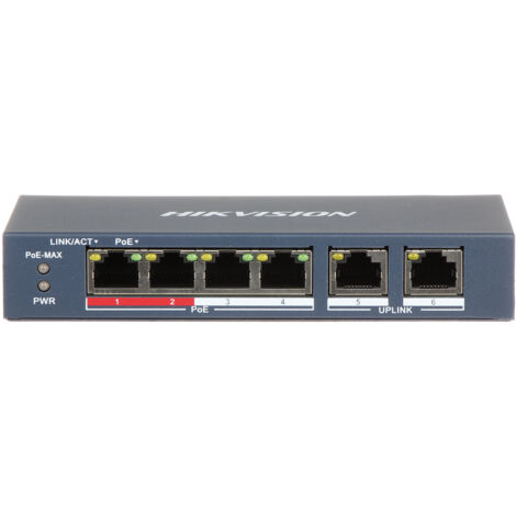 Switch di Rete 4 porte POE 2 Lan UpLink 10/100M (1/4)