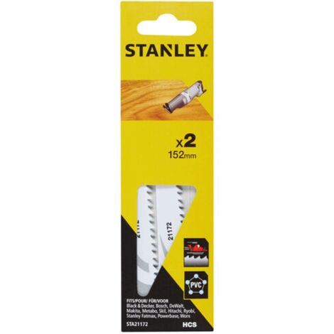 STANLEY Confezione da 2 lame per sega universale da 15,2 cm taglio fine e dritto (STA21172-XJ) (1/2)