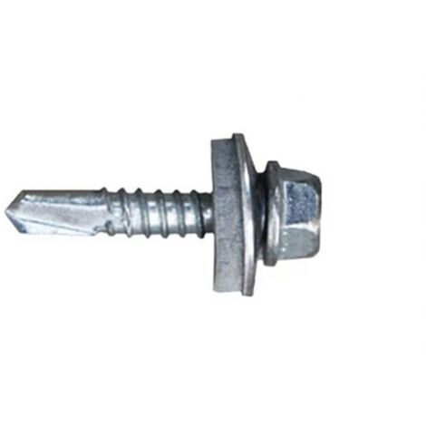 Vite con punta forante a testa esagonale Ø4,8x19mm con rondella EPDM Ø14mm (scatola da 1000 unità)