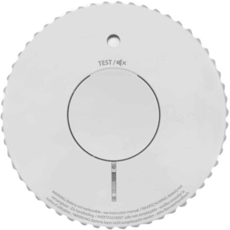 FireAngel Rilevatore Fumo Ottico Q-label - Allarme Antincendio con Batteria da 10 Anni per Casa, Pulsante Test/Silenzioso - Sostituto Modelli ST-622/ST-620 - Sensore Fumo Precoce - Bianco