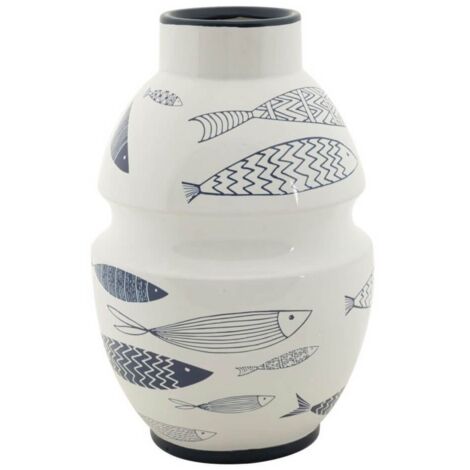 Vaso Ceramica Grande Pesci cm diam 21X31 - FISH (1/5)