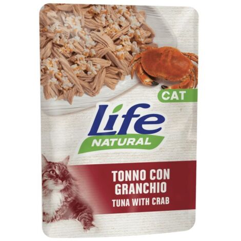 Life Cat Natural in Busta 70gr Tonno con Granchio